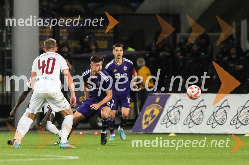  Lovro Cvek, nogometaš, CFR Cluj;  Marko Božić, nogometaš NK Maribor;  Gregor  Sikošek, nogometaš, NK MariborNogometna tekma NK Maribor : CFR Cluj