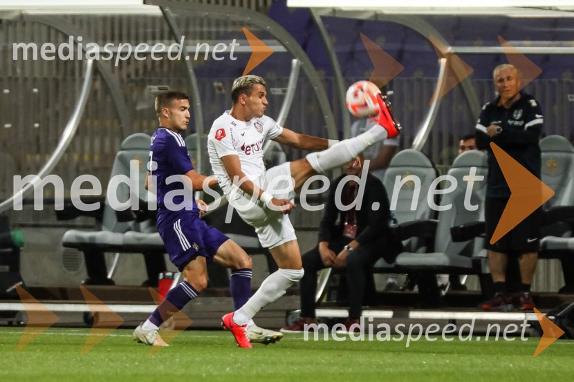  Ivan Brnić, nogometaš, NK Maribor;  Cristian Manea, nogometaš, CFR ClujNogometna tekma NK Maribor : CFR Cluj