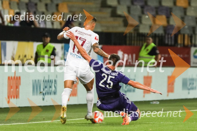  Jefté Betancor, nogometaš, CFR Cluj;  Sven Karić, nogometaš, NK MariborNogometna tekma NK Maribor : CFR Cluj