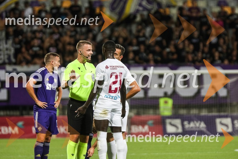  Ivan Brnić, nogometaš, NK Maribor;  ... ;  Bismark Adjei-Boateng, nogometaš, CFR ClujNogometna tekma NK Maribor : CFR Cluj