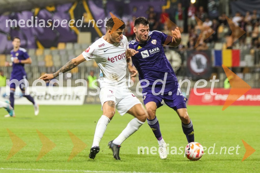  ... ;  Roko Baturina, nogometaš, NK MariborNogometna tekma NK Maribor : CFR Cluj