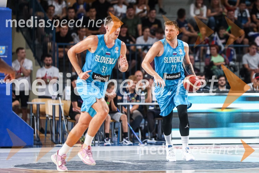  Vlatko Čančar, košarkar;  Luka  Dončić, košarkarKošarkarska tekma Slovenija : Hrvaška