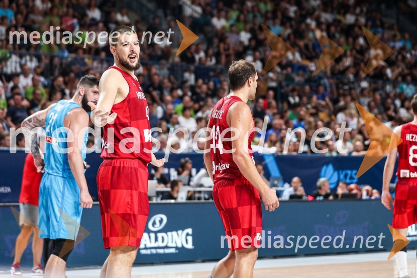  Ivica Zubac, košarkar;  Bojan Bogdanović, košarkarKošarkarska tekma Slovenija : Hrvaška