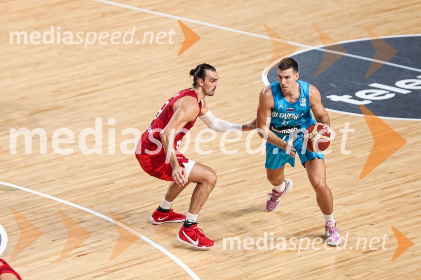  Dario Šarić, košarkar;  Vlatko Čančar, košarkarKošarkarska tekma Slovenija : Hrvaška