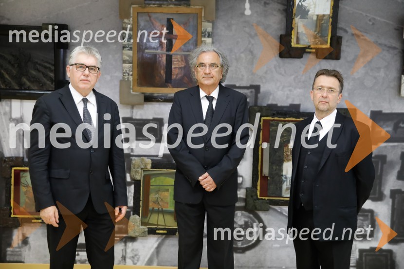  Miran Mohar, IRWIN;  Dušan Mandič, IRWIN;  Roman Uranjek, IRWINRoman Uranjek, poslovil se je akademski slikar iz skupine Irwin