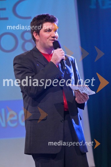Jure Sešek, moderator Radia Ognjišče in Naj voditelj 2008Slovenec leta 2008