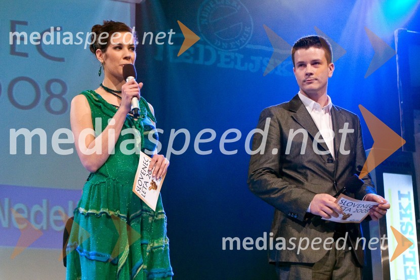 Ivjana Banič in Boštjan Romih, moderatorski par jutranjega programa Radia 1 in naj radijski voditeljski par leta 2008Slovenec leta 2008