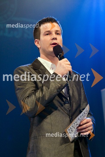 Boštjan Romih, moderator jutranjega programa Radia 1 in del Naj radijskega voditeljskega para leta 2008Slovenec leta 2008