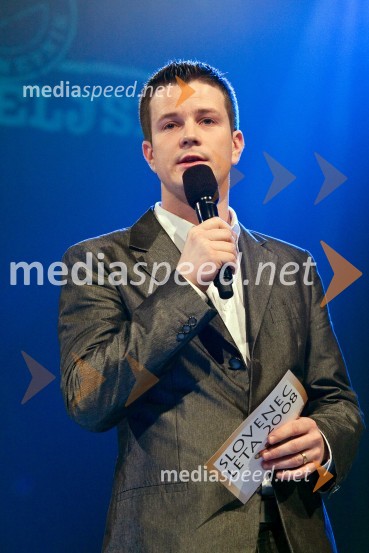 Boštjan Romih, moderator jutranjega programa Radia 1 in del Naj radijskega voditeljskega para leta 2008Slovenec leta 2008