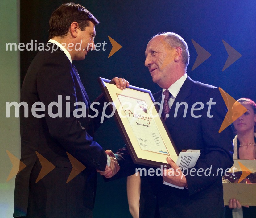 Borut Pahor, predsednik Vlade RS in 2. v glasovanju za Slovenca leta 2008 in Branko Pavlin, predsednik uprave časopisne hiše DnevnikSlovenec leta 2008