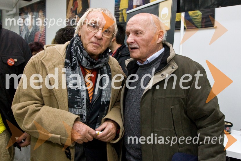 Tone Fornezzi Tof, novinar in častni Slovenec leta 2008 in Jože Pogačnik, nekdanji športni novinarSlovenec leta 2008