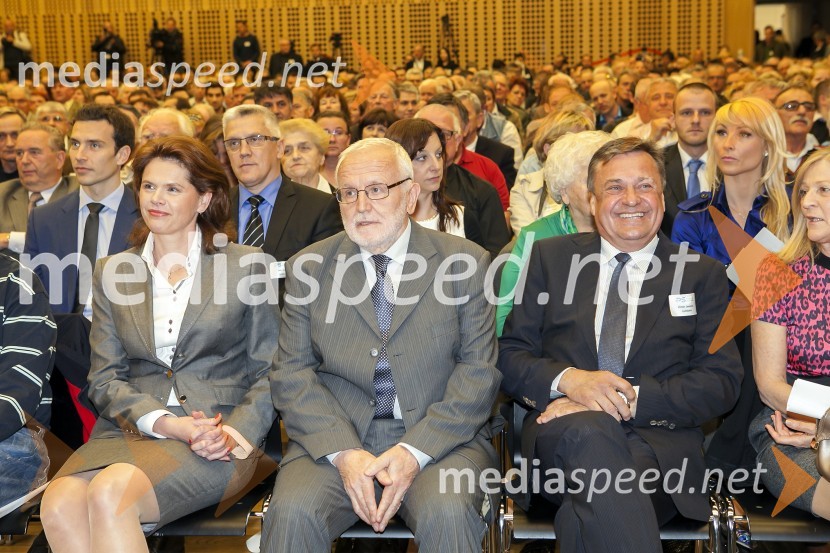 mag. Alenka Bratušek, predsednica stranke SAB; dr. Jože Mencinger, politik, pravnik, ekonomist;  Zoran Janković, župan, Mestna občina LjubljanaUmrl je Jože Mencinger, ekonomist, pravnik in politik