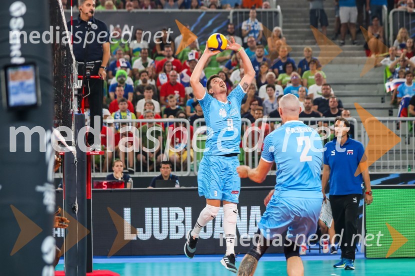  Dejan  Vinčić, odbojkar;  Alen  Pajenk  , odbojkarSvetovno prvenstvo v odbojki 2022, Slovenija - Kamerun