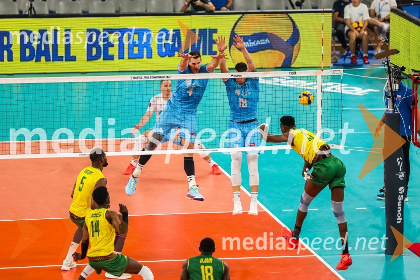  Jan  Kozamernik, odbojkar;  Klemen Čebulj, odbojkarSvetovno prvenstvo v odbojki 2022, Slovenija - Kamerun