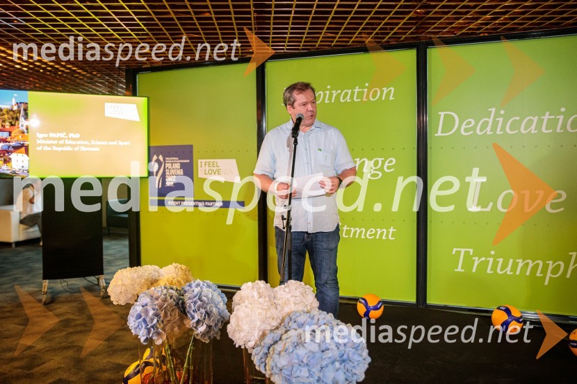   Igor Papič, minister za izobraževanje, znanost in športSvetovno prvenstvo v odbojki 2022, Slovenija - Francija