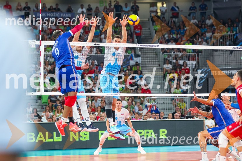  ... ;  Gregor  Ropret, odbojkar;  Jan  Kozamernik, odbojkarSvetovno prvenstvo v odbojki 2022, Slovenija - Francija
