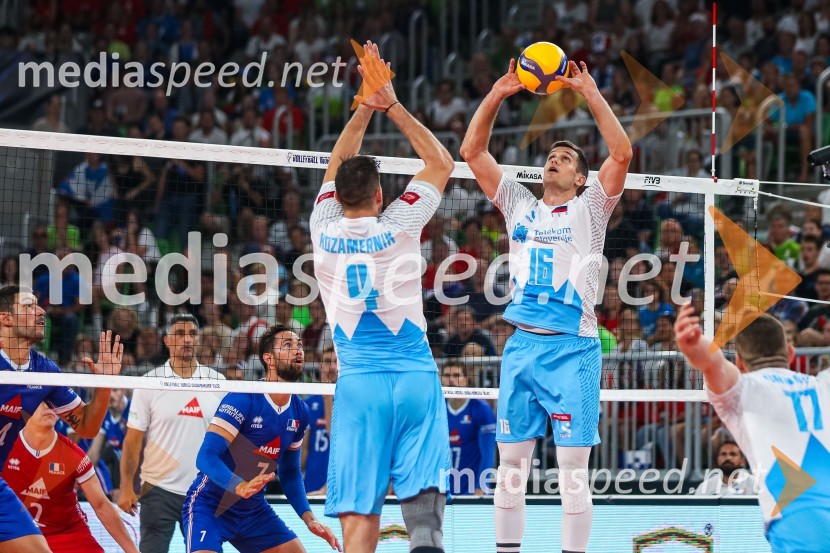  Jan  Kozamernik, odbojkar;  Gregor  Ropret, odbojkarSvetovno prvenstvo v odbojki 2022, Slovenija - Francija