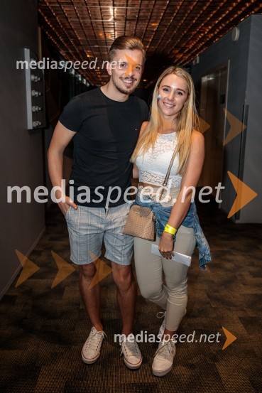  Matic Herceg, Radijski voditelj, moderator, animator;  Kaja KlančarSlovenci na krilih polne dvorane Stožice  ekspresno odpravili Nemce in se uvrstili v osmino finala