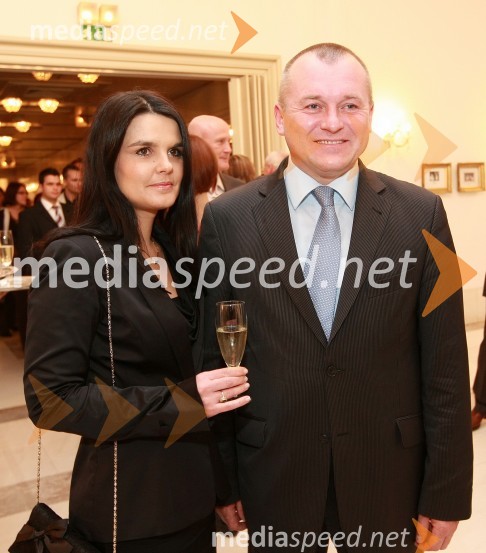 Franc Kangler, župan Maribora in Naj Politik po mnenju novinarjev in Mariborčanov s soprogo TanjoNaj Mariborčan 2008