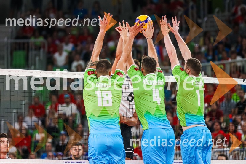  Klemen Čebulj, odbojkar;  Jan  Kozamernik, odbojkar;  Tonček  Štern, odbojkarSlovenci na krilih polne dvorane Stožice  ekspresno odpravili Nemce in se uvrstili v osmino finala