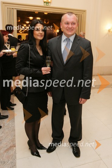 Franc Kangler, župan Maribora in Naj Politik po mnenju novinarjev in Mariborčanov z ženo TanjoNaj Mariborčan 2008