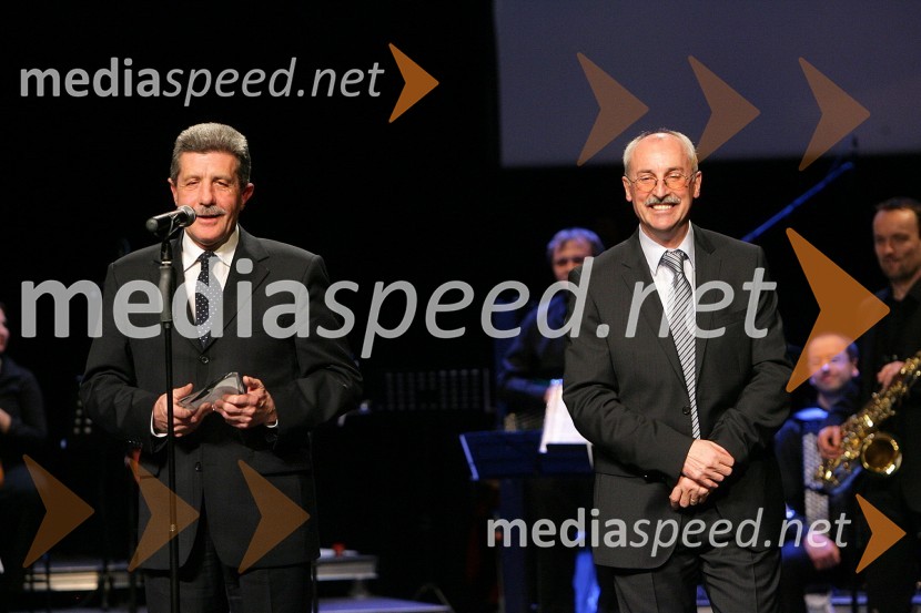 Drago Cotar, predsednik uprave Zavarovalnice Maribor in Naj Direktor po mnenju Mariborčanov in Srečko Pirtovšek, odgovorni urednik revij Založbe KapitalNaj Mariborčan 2008