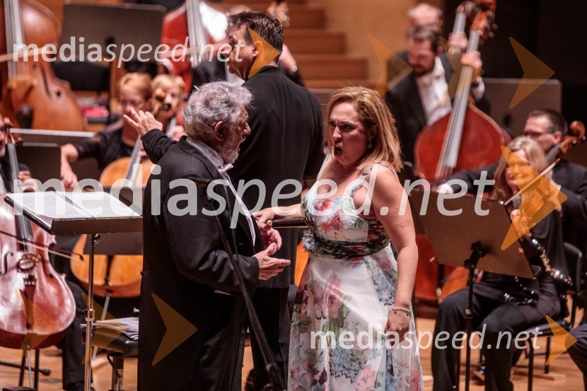  Plácido Domingo, tenorist;  María José Siri, sopranNoche española, koncert Plácida Dominga, Festival Ljubljana 2022