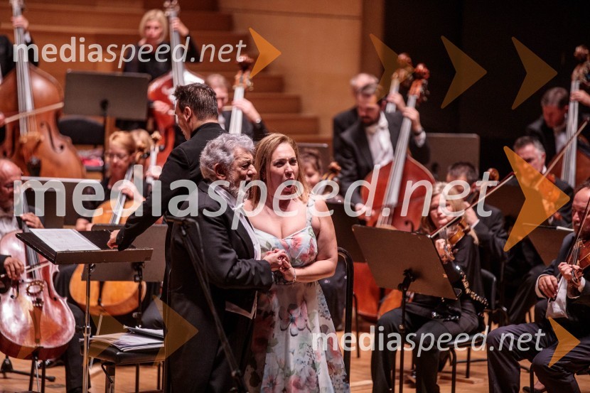  Plácido Domingo, tenorist;  María José Siri, sopranNoche española, koncert Plácida Dominga, Festival Ljubljana 2022