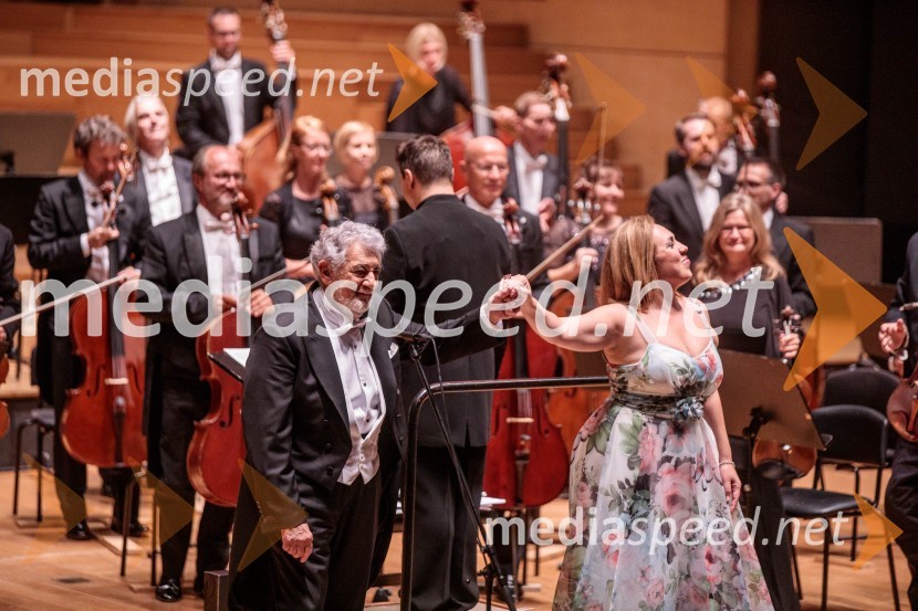  Plácido Domingo, tenorist;  María José Siri, sopranNoche española, koncert Plácida Dominga, Festival Ljubljana 2022