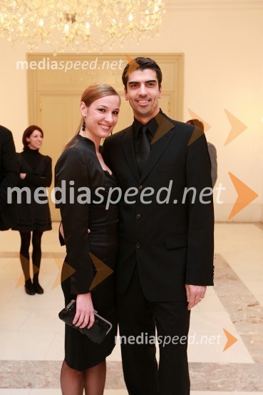 Bor Greiner, urednik na Radiu City in Naj Medijska osebnost po mnenju Mariborčanov z ženo MajoNaj Mariborčan 2008