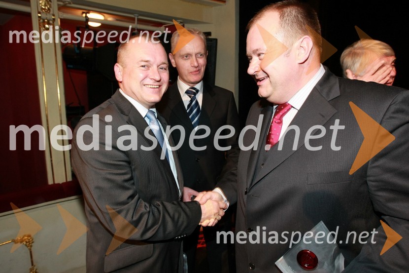 Franc Kangler, župan Maribora, Naj Politik po mnenju novinarjev in Mariborčanov, Danilo Burnač, podžupan Maribora in Aleš Hauc, direktor Pošte Slovenije in Naj Direktor po izboru novinarjevNaj Mariborčan 2008