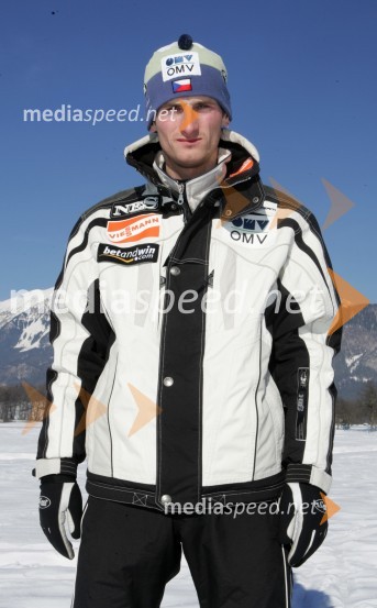 Jakub Janda, češki smučarski skakalecJakub Janda, smučarski skakalec na treningu v Lescah