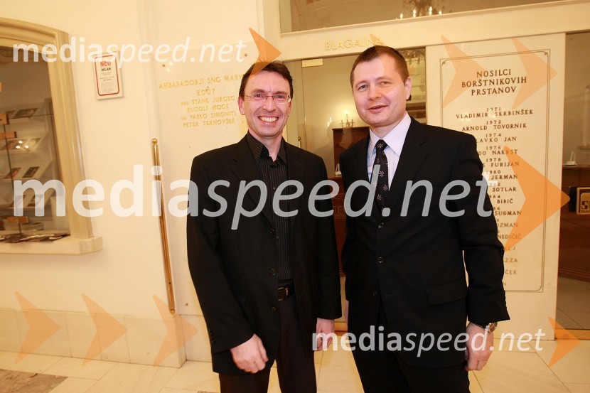 Vlado Vedlin, direktor mariborskega Europarka in mag. Igor Marinič, namestnik direktorja Pošte SlovenijaNaj Mariborčan 2008
