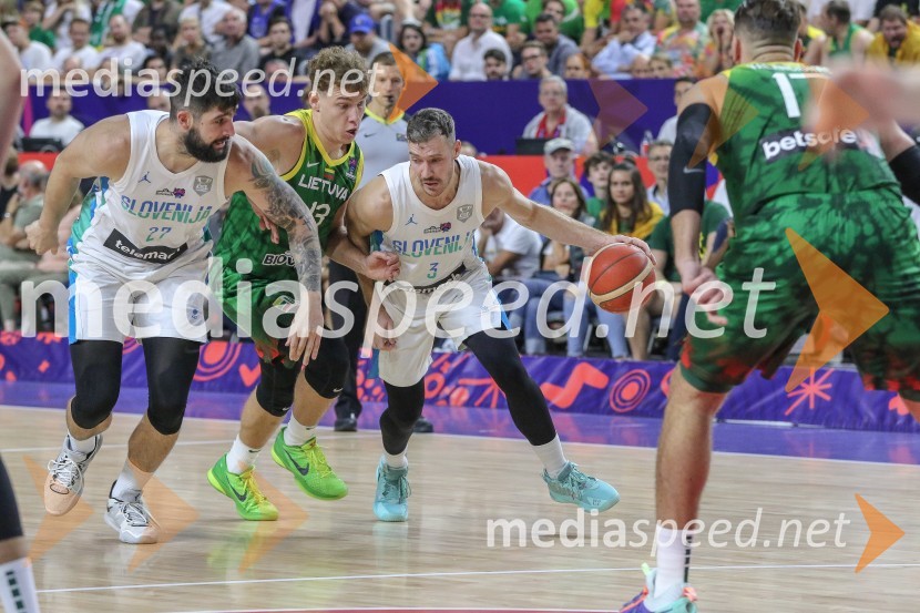  Žiga Dimec, košarkar;  ... ;  Goran Dragić, košarkarSlovenci za uvod v evropsko prvenstvo slavili proti močni Litvi