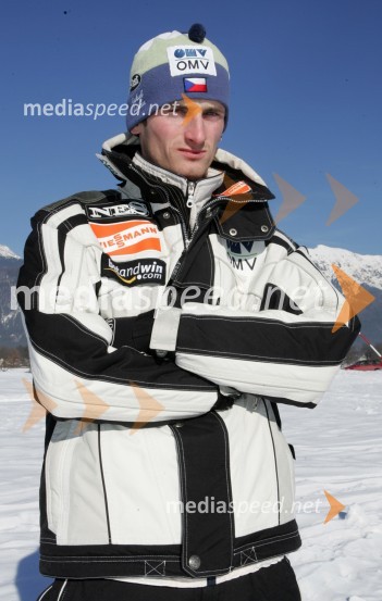 Jakub Janda, češki smučarski skakalecJakub Janda, smučarski skakalec na treningu v Lescah