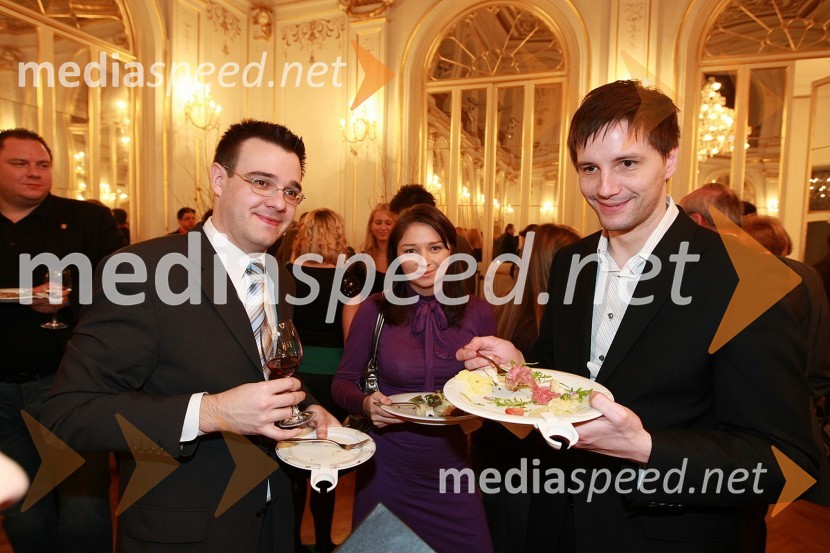 Boštjan Kralj, Kraft&Werk PR, Alenka Šurlan, odgovorna za odnose z javnostmi v kabinetu župana MOM in Stipe Jerič, urednik RTSNaj Mariborčan 2008