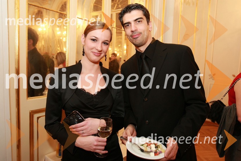 Bor Greiner, urednik na Radiu City in Naj Medijska osebnost po mnenju Mariborčanov z ženo MajoNaj Mariborčan 2008