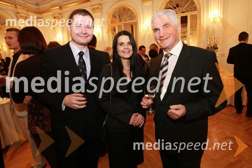 Igor Marinič, namestnik direktorja Pošte Slovenije, Kangler Tanja, žena župana Maribora Franca Kanglerja in Ludvik Toplak, nekdanji rektor mariborske univerzeNaj Mariborčan 2008