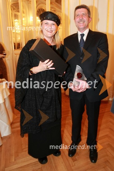 Karmina Šilec, zborovodkinja in Naj Kulturnik po njenju Mariborčanov in Drago Cotar, predsednik uprave Zavarovalnice Maribor in Naj Direktor po mnenju MariborčanovNaj Mariborčan 2008