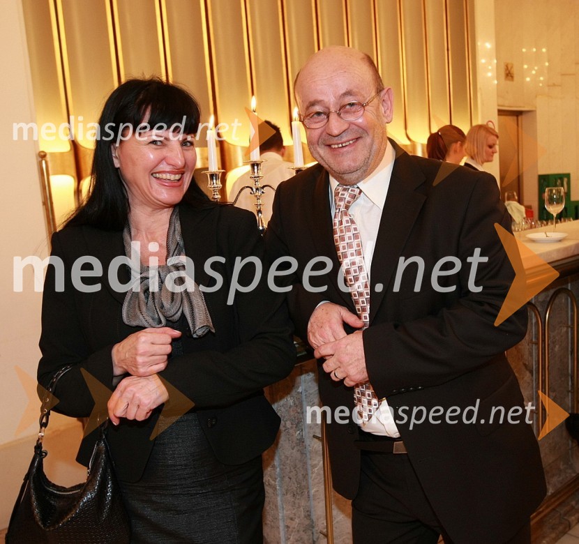 Mag. Helena Cvikl, direktorica Višje strokovne šole za gostinstvo in turizem v Mariboru in Vlado Novak, igralecNaj Mariborčan 2008