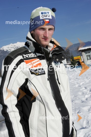 Jakub Janda, češki smučarski skakalecJakub Janda, smučarski skakalec na treningu v Lescah