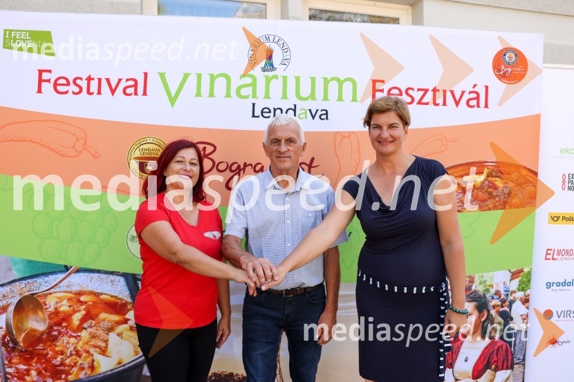 Elvira Vaupotič Göncz, predsednica, Zveze kulturnih društev Lendava;  Ivan Koncut, podžupan v funkciji župana Občine Lendava;  Martina  Bukovec, direktorica, Zavod za turizem in razvoj Lendava43. Lendavska trgatev, Festival Vinarium 2022