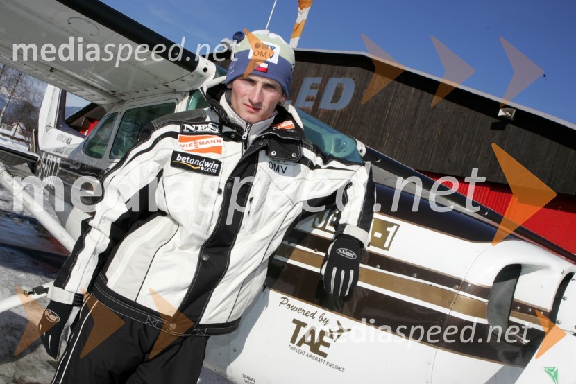 Jakub Janda, češki smučarski skakalecJakub Janda, smučarski skakalec na treningu v Lescah