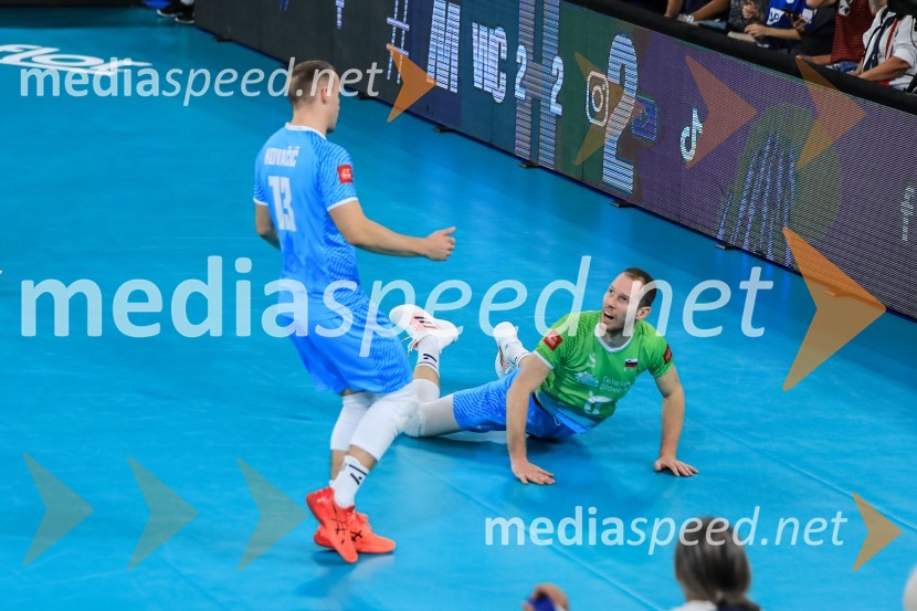  Jani Kovačič, odbojkar;  Tine  Urnaut, kapetan slovenske odbojkarske reprezentanceSlovenci v četrtfinalu svetovnega prvenstva v odbojki 2022