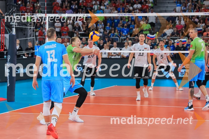  Jani Kovačič, odbojkar;  Rok  Možič, slovenski odbojkarski reprezentant ;  ... ;  Alen  Pajenk  , odbojkarSlovenci v četrtfinalu svetovnega prvenstva v odbojki 2022