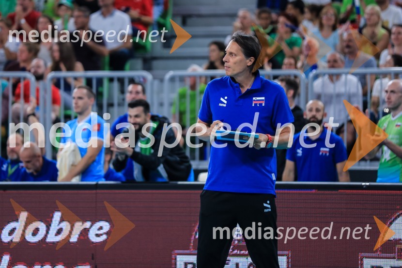  Gheorghe Crețu, trener odbojkarske reprezentance SlovenijeSlovenci v četrtfinalu svetovnega prvenstva v odbojki 2022