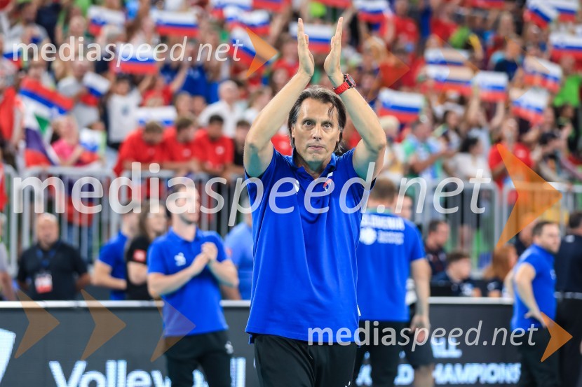  Gheorghe Crețu, trener odbojkarske reprezentance SlovenijeSlovenci v četrtfinalu svetovnega prvenstva v odbojki 2022