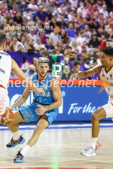  Aleksej  Nikolić, košarkar;  ... Evropsko prvenstvo v košarki 2022, Slovenija - Nemčija