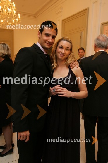 Miha Kranjc, novinar televizije RTS in Špela Štamol, novinarka revije MariborčanNaj Mariborčan 2008