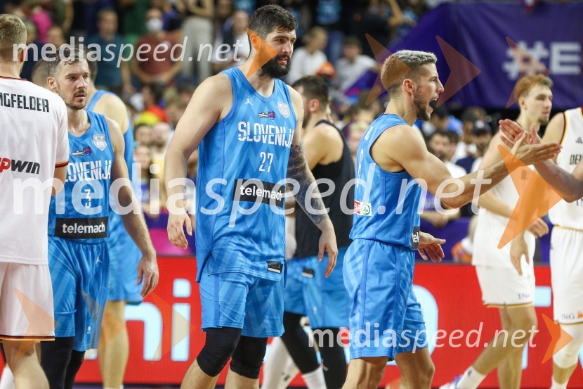  Goran Dragić, košarkar;  Žiga Dimec, košarkar;  Aleksej  Nikolić, košarkarEvropsko prvenstvo v košarki 2022, Slovenija - Nemčija